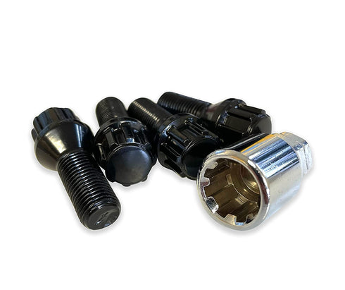 Bimecc Tapered Locking Wheel Bolts Set 12x1.25 (Black)
