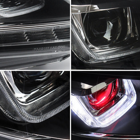 LED Headlights For 2009-2014 Golf Mk6 Halogen Models (Europe is 2008-2012) DC Prestige