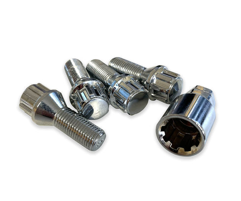 Bimecc Tapered Locking Wheel Bolts Set 12x1.25 (Chrome)