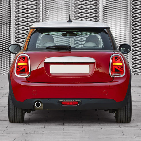 LED Taillights For 2014-2019 Mini Cooper Hatch F55 F56 F57 Chrome Trim DC Prestige