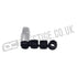 Black Locking Wheel Nuts Open M14x1.25 For Stud Conversion DC Prestige