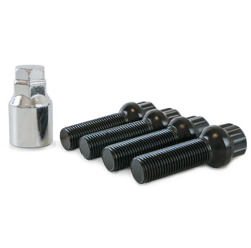 Bimecc Radius Locking Wheel Bolts Set Dual Size Front And Rear (Black)