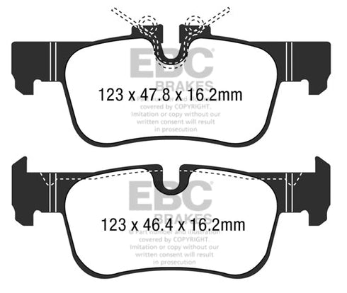 EBC Ultimax Rear OE Replacement Brake Pads For BMW F40 1 Series, F44 2 Series, F48 X1 & F39 X2 DPX2235 EBC Brakes