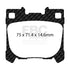 EBC Bluestuff NDX Rear Brake Pads For Toyota GR Yaris (Mk4 2020+) EBC Brakes