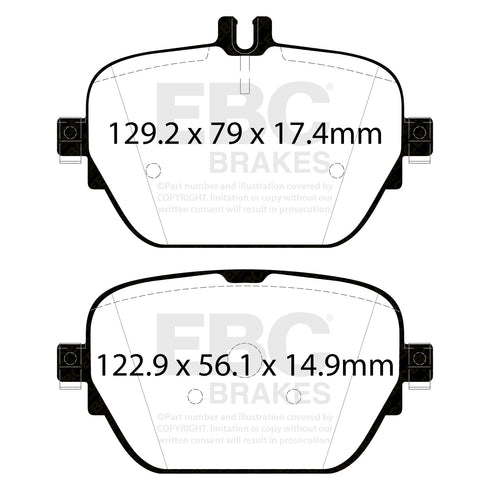 EBC Brakes Rear Brake Pads For Mercedes AMG Vehicles DP42314R EBC Brakes