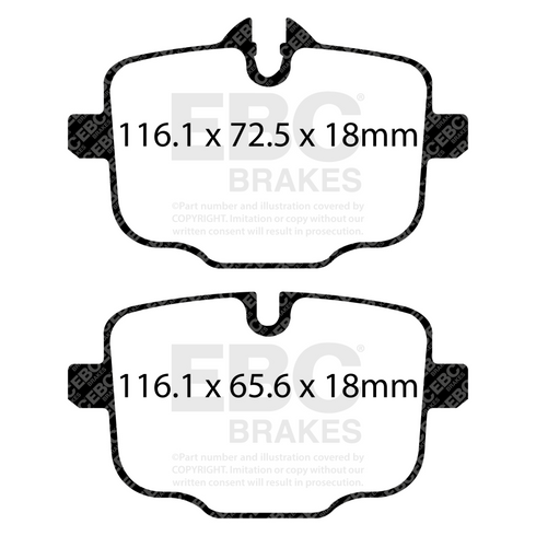 EBC Racing RP-X Rear Brake Pads DP82089RPX For BMW G80 M3, G82 M4 & G87 M2 EBC Brakes