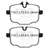 EBC Racing RP-X Rear Brake Pads DP82089RPX For BMW G80 M3, G82 M4 & G87 M2 EBC Brakes