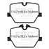 EBC Toyota Supra GR RP-1 Full Race Rear Brake Pads (A90) EBC Brakes