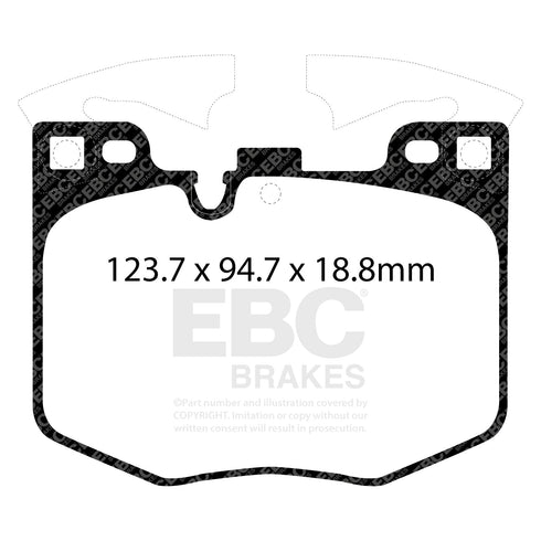 EBC Redstuff Front Brake Pads For BMW G20 M340i, G22 M440i, G42 M240i, Toyota GR Supra & more (3000 Series Sport Set DP32302C) EBC Brakes