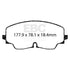 EBC Volkswagen Golf R Yellowstuff 4000 Series Front Brake Pads DP42448R (Mk8) EBC Brakes
