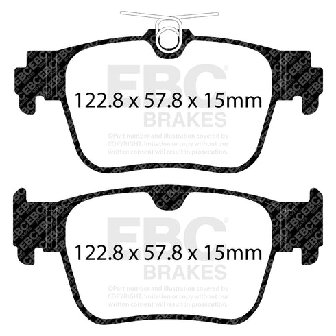 EBC Volkswagen Golf R/GTI Yellowstuff 4000 Series Rear Brake Pads DP42438R (Mk8) EBC Brakes