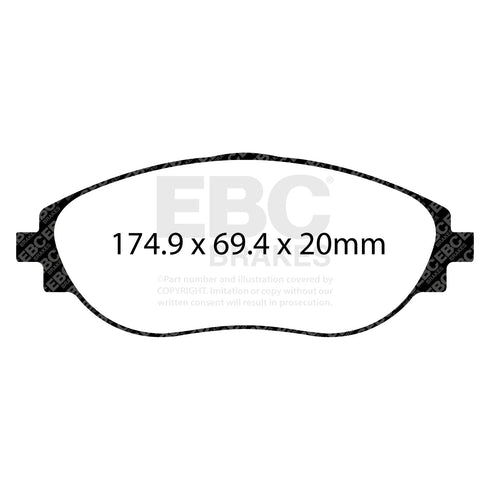 EBC Volkswagen Golf R RP-1 Full Race Front Brake Pads DP82127RP1 (Mk7) EBC Brakes