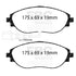 EBC Volkswagen Golf R/GTI Yellowstuff Front Brake Pads DP42127R (Mk7/Mk8) EBC Brakes