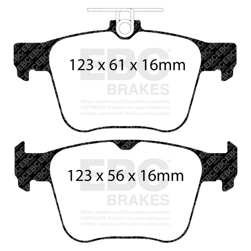 EBC Volkswagen Golf R Yellowstuff Rear Brake Pads DP42173R (Mk7) EBC Brakes