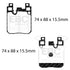 EBC Yellowstuff Rear Brake Pads For BMW F Series M Lites & M Vehicles DP42133R EBC Brakes