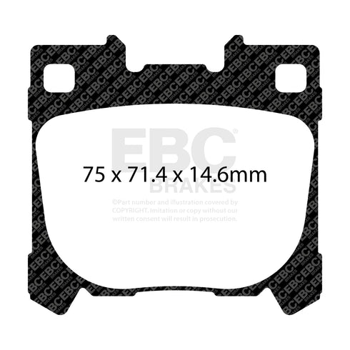 EBC Yellowstuff Rear Brake Pads For Toyota GR Yaris (Mk4 2020+) EBC Brakes