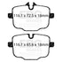 EBC Yellowstuff Rear Brake Pads DP42089R for BMW G80/G81 M3, G82/G83 M4 & G87 M2 & more EBC Brakes