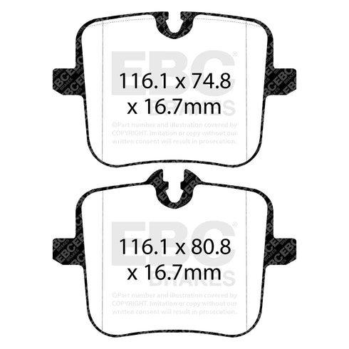 EBC Yellowstuff Rear Brake Pads For BMW F90 M5, F92 M8, F95 X5M & F96 X6M DP42320R EBC Brakes