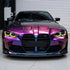 purple BMW m3 m4 csl yellow daytime running light led module set g80 g81 g82 g83
