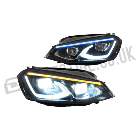 LED Front lights For 2015-2017 Golf MK7 Halogen Headlights Models (Europe 2013-2016) DC Prestige