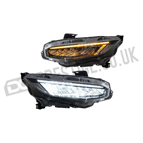 LED Headlights For Honda Civic 2016-2021 Sedan Hatchback Coupe Front Lights DC Prestige