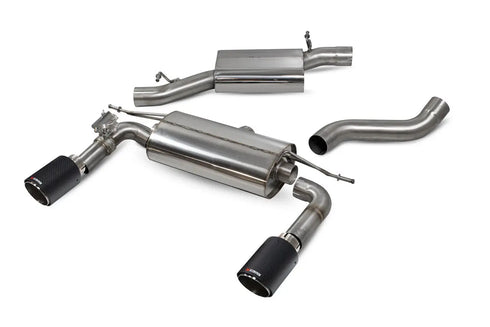 Scorpion Exhausts Resonated cat-back system with electronic valves Valved - TT MK3 2.0 TFSi Quattro Non GPF Model Only - 2014 - 2019 - SAU085CF Scorpion Exhausts