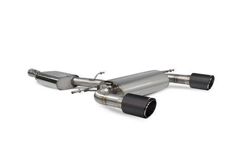 Scorpion Exhausts Resonated cat-back system with no valves Non-valved - TT MK3 2.0 TFSi Quattro Non GPF Model Only - 2015 - 2019 - SAU086CF Scorpion Exhausts