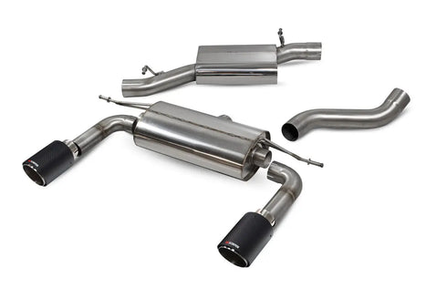 Scorpion Exhausts Resonated cat-back system with no valves Non-valved - TT MK3 2.0 TFSi Quattro Non GPF Model Only - 2015 - 2019 - SAU086CF Scorpion Exhausts