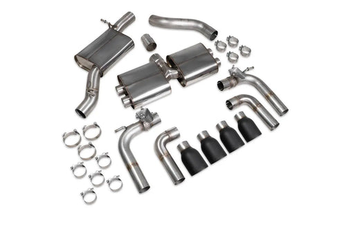Scorpion Exhausts Resonated cat/gpf-back system & electronic valves Valved S3 Saloon 8V 2013 - SAU096C Scorpion Exhausts