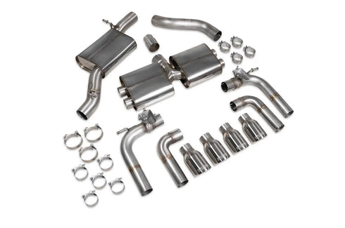Scorpion Exhausts Resonated cat/gpf-back system & electronic valves Valved S3 Saloon 8V 2019 - SAU096 Scorpion Exhausts