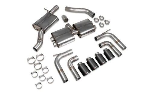 Scorpion Exhausts Resonated cat/gpf-back system without valves Non-valved S3 Saloon 8V 2013 - SAU097CF Scorpion Exhausts