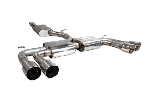 Scorpion Exhausts Resonated cat/gpf-back system without valves Non-valved S3 Saloon 8V 2013 - SAU097 Scorpion Exhausts