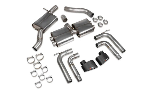 Scorpion Exhausts Resonated cat/gpf-back system without valves Non-valved S3 Saloon 8V 2013 - SAU099CF Scorpion Exhausts