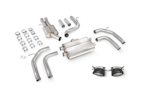 Scorpion Exhausts ResonatedCat/ GPF-back system with no valves Non-valved - RS3 8Y Saloon - 2021 - SAU116CF Scorpion Exhausts