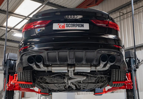 Scorpion Exhausts Non-resonated cat/gpf-back system with valves Valved S3 Saloon 8V 2013 - SAUS096C Scorpion Exhausts