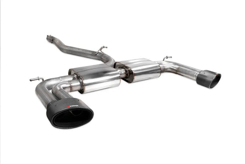 Scorpion Exhausts Non-resonated cat/gpf-back system without valves Non-valved S3 Saloon 8V Facelift GPF Model 2019 - SAUS099CF Scorpion Exhausts