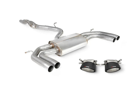 Scorpion Exhausts Non-Resonated Cat/GPF-back system without valves Non-valved - RS3 8Y Saloon - 2021 - SAUS116CF Scorpion Exhausts