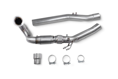 Scorpion Downpipe with High Flow Sports Catalyst - VAG Audi S3 8Y Sportback & Saloon, VW Golf MK8 R, Audi SQ2, Cupra Formentor 2.0 TSI 4Drive