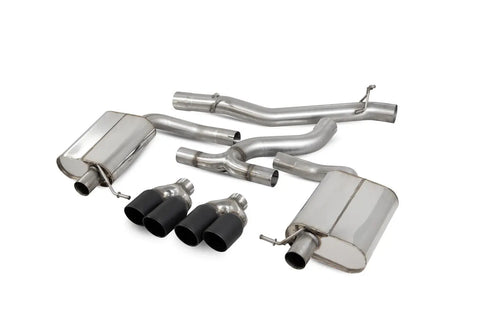 Scorpion Exhausts Non-resonated cat-back system Black Ceramic Tailpipes - Golf R Estate MK7.5 Facelift Non GPF Model Only 2018 - 2019 - SVWS057C Scorpion Exhausts