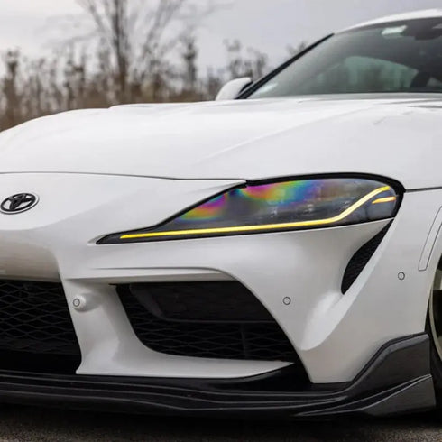 TOYOTA SUPRA | CSL YELLOW DAYTIME RUNNING LIGHTS LED head lights | A90 | A91