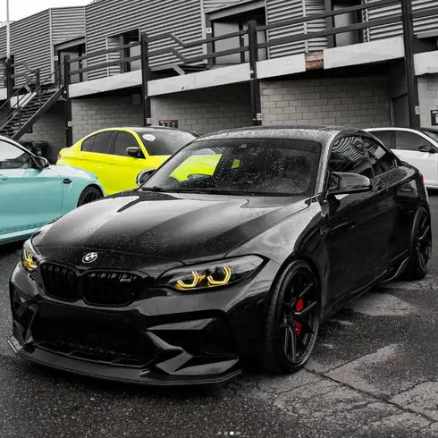 black BMW M2 COMPETITION | 2 SERIES | CSL YELLOW DAYTIME RUNNING LIGHTS LED MODULE SET | F87 | F22 |