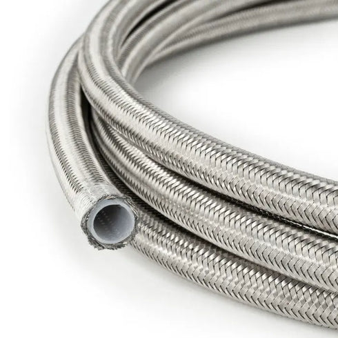 AN8 PTFE Stainless Braided Fuel Oil Hose Line HEL