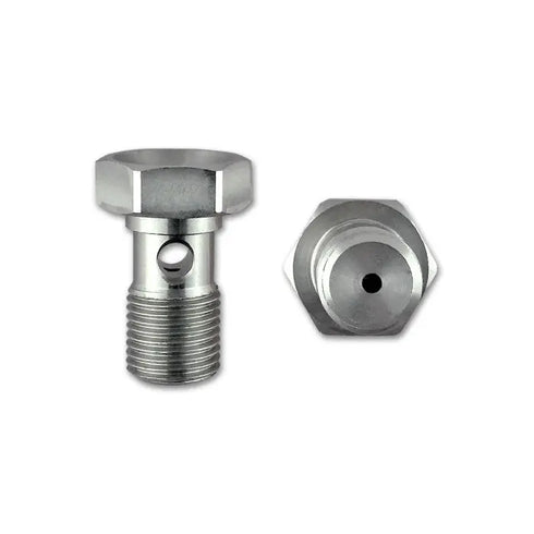 HEL Stainless Steel 7/16" x 24 Banjo Bolt with 1.5mm Restriction for Turbo Oil Feeds HEL