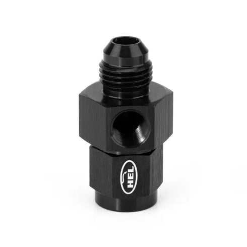 HEL Aluminium -6 AN Female to -6 AN Male Straight Adapter with 1/8" NPT Sensor Port HEL