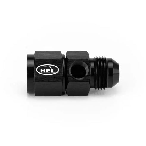 HEL Aluminium -8 AN Female to -8 AN Male Straight Adapter with 1/8" NPT Sensor Port HEL