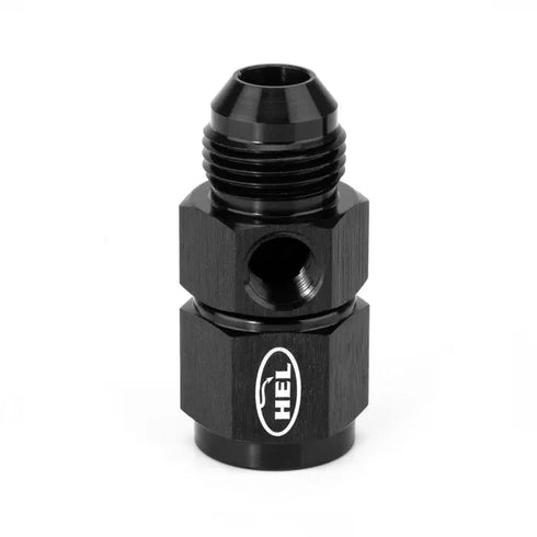 HEL Aluminium -8 AN Female to -8 AN Male Straight Adapter with 1/8" NPT Sensor Port HEL