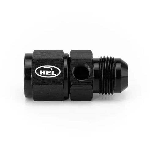 HEL Aluminium -10 AN Female to -10 AN Male Straight Adapter with 1/8" NPT Sensor Port HEL