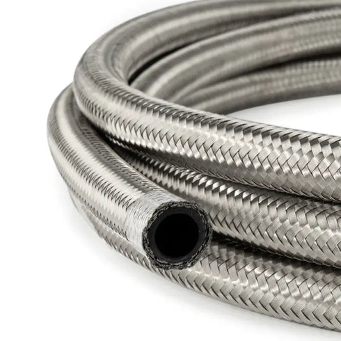 AN8 Rubber Stainless Braided Fuel Oil Coolant Hose Line HEL