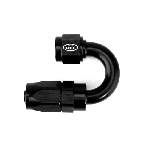 AN6 180 Degree Rubber Hose Fitting for Braided AN Rubber Lines HEL