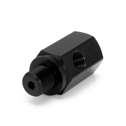HEL Aluminium 1/4" NPT Male to 1/4" NPT Female Straight Oil Pressure Adapter with 1/8" NPT Sensor Port (Short Version) HEL